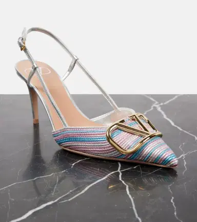 Valentino Garavani VLogo Signature 80 leather slingback pumps | Thumbnail 4 Valentino Garavani VLogo Signature 80 leather slingback pumps | Thumbnail 4