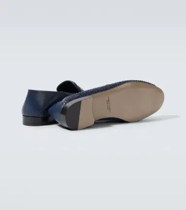 Manolo Blahnik Padstow raffia and leather penny loafers | Thumbnail 5 Manolo Blahnik Padstow raffia and leather penny loafers | Thumbnail 5