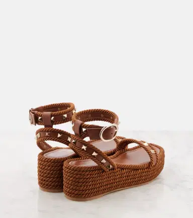 Valentino Garavani Rockstud Torchon leather espadrilles | Thumbnail 4 Valentino Garavani Rockstud Torchon leather espadrilles | Thumbnail 4