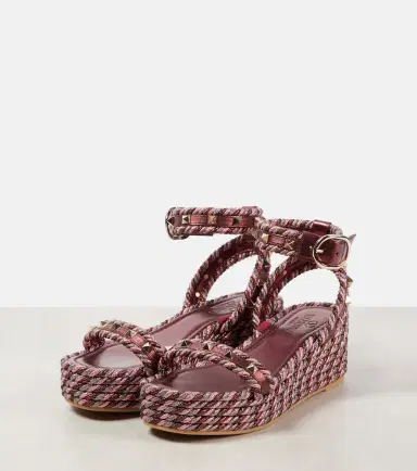 Valentino Garavani Rockstud Torchon espadrille sandals | Thumbnail 4 Valentino Garavani Rockstud Torchon espadrille sandals | Thumbnail 4