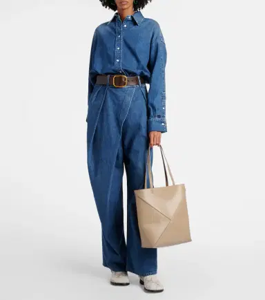 Loewe Puzzle Fold Medium leather tote bag | Thumbnail 2 Loewe Puzzle Fold Medium leather tote bag | Thumbnail 2