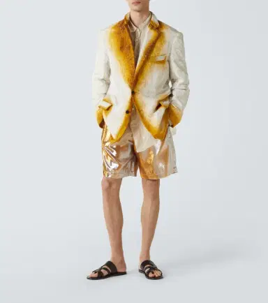 Dries Van Noten Metallic shorts | Thumbnail 2 Dries Van Noten Metallic shorts | Thumbnail 2