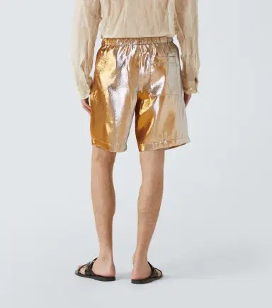 Dries Van Noten Metallic shorts | Thumbnail 4 Dries Van Noten Metallic shorts | Thumbnail 4