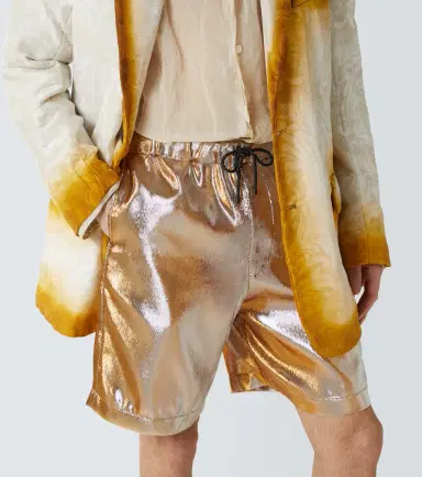 Dries Van Noten Metallic shorts | Thumbnail 5 Dries Van Noten Metallic shorts | Thumbnail 5