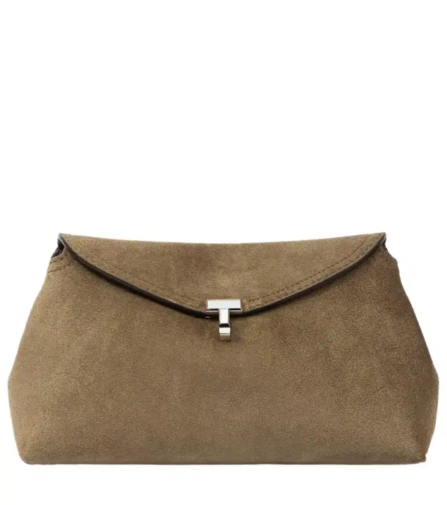 T-Lock suede clutch T-Lock suede clutch