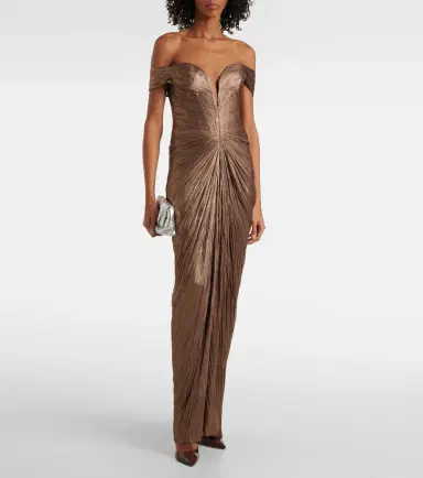 Maria Lucia Hohan Tia draped off-shoulder corset gown | Thumbnail 2 Maria Lucia Hohan Tia draped off-shoulder corset gown | Thumbnail 2