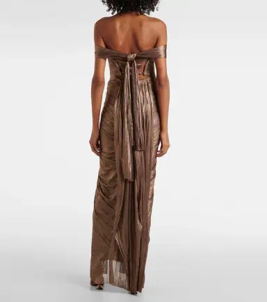 Maria Lucia Hohan Tia draped off-shoulder corset gown | Thumbnail 3 Maria Lucia Hohan Tia draped off-shoulder corset gown | Thumbnail 3