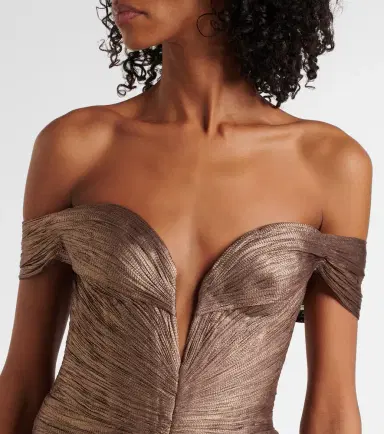 Maria Lucia Hohan Tia draped off-shoulder corset gown | Thumbnail 5 Maria Lucia Hohan Tia draped off-shoulder corset gown | Thumbnail 5