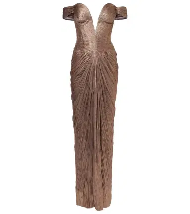 Maria Lucia Hohan Tia draped off-shoulder corset gown | Thumbnail 1 Maria Lucia Hohan Tia draped off-shoulder corset gown | Thumbnail 1