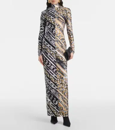 Area Colorblocked printed maxi dress | Thumbnail 2 Area Colorblocked printed maxi dress | Thumbnail 2