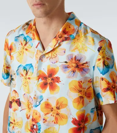 Orlebar Brown Hibbert floral silk bowling shirt | Thumbnail 2 Orlebar Brown Hibbert floral silk bowling shirt | Thumbnail 2