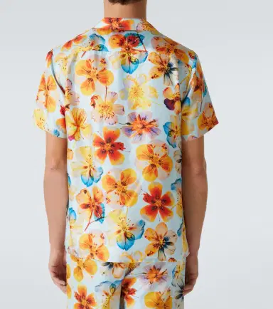 Orlebar Brown Hibbert floral silk bowling shirt | Thumbnail 3 Orlebar Brown Hibbert floral silk bowling shirt | Thumbnail 3