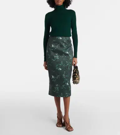 Emilia Wickstead Lorelei floral taffeta faille pencil skirt | Thumbnail 4 Emilia Wickstead Lorelei floral taffeta faille pencil skirt | Thumbnail 4