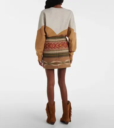 Marant Etoile Adelaide fringed wool-blend miniskirt | Thumbnail 3 Marant Etoile Adelaide fringed wool-blend miniskirt | Thumbnail 3