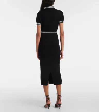 Alessandra Rich Cable-knit cotton midi skirt | Thumbnail 3 Alessandra Rich Cable-knit cotton midi skirt | Thumbnail 3