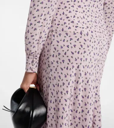 Alessandra Rich Floral lace-trimmed silk midi dress | Thumbnail 5 Alessandra Rich Floral lace-trimmed silk midi dress | Thumbnail 5