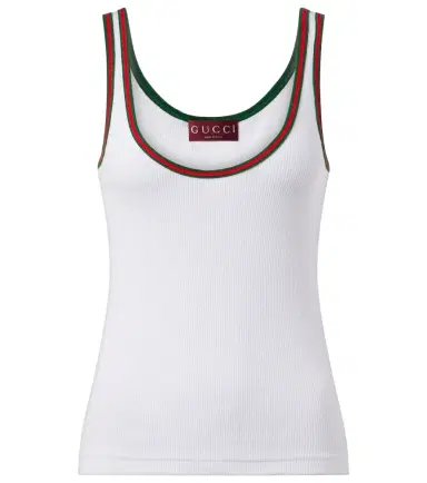 Gucci Ribbed-knit cotton tank top | Thumbnail 1 Gucci Ribbed-knit cotton tank top | Thumbnail 1