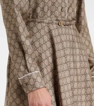 Gucci GG silk twill shirt dress | Thumbnail 2 Gucci GG silk twill shirt dress | Thumbnail 2