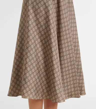 Gucci GG silk twill shirt dress | Thumbnail 3 Gucci GG silk twill shirt dress | Thumbnail 3