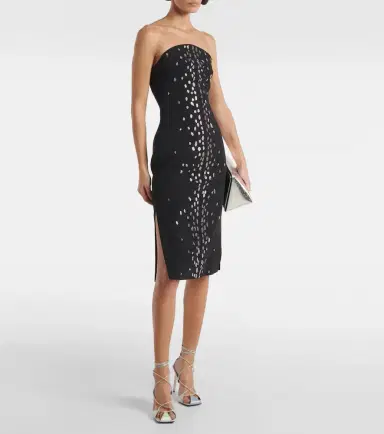 David Koma Rhinestone-embellished midi dress | Thumbnail 2 David Koma Rhinestone-embellished midi dress | Thumbnail 2