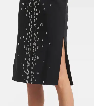 David Koma Rhinestone-embellished midi dress | Thumbnail 4 David Koma Rhinestone-embellished midi dress | Thumbnail 4