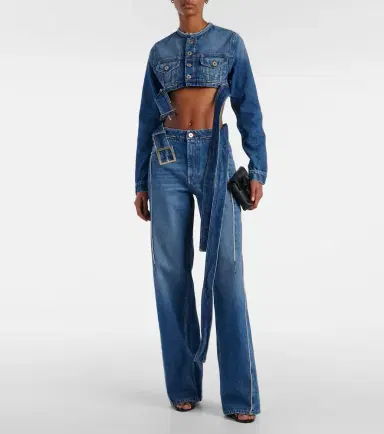 Jean Paul Gaultier Cropped denim jacket | Thumbnail 3 Jean Paul Gaultier Cropped denim jacket | Thumbnail 3
