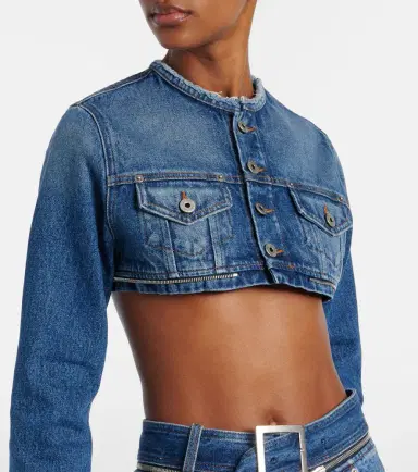 Jean Paul Gaultier Cropped denim jacket | Thumbnail 6 Jean Paul Gaultier Cropped denim jacket | Thumbnail 6