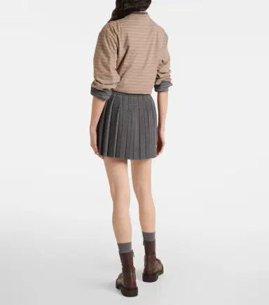 Miu Miu Cashmere and wool miniskirt | Thumbnail 4 Miu Miu Cashmere and wool miniskirt | Thumbnail 4