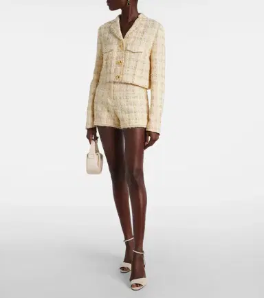 Giambattista Valli Checked cotton-blend shorts | Thumbnail 4 Giambattista Valli Checked cotton-blend shorts | Thumbnail 4