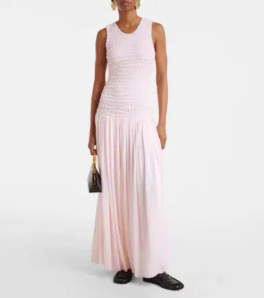 Jil Sander Shirred maxi dress | Thumbnail 3 Jil Sander Shirred maxi dress | Thumbnail 3