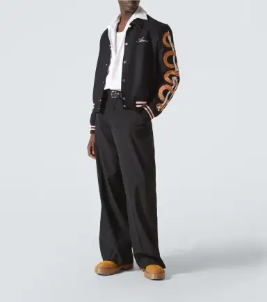 Amiri Snake Bones wool-blend varsity jacket | Thumbnail 2 Amiri Snake Bones wool-blend varsity jacket | Thumbnail 2
