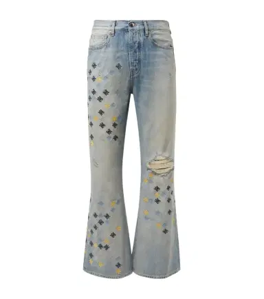 Amiri Ma Quad embroidered flared jeans | Thumbnail 1 Amiri Ma Quad embroidered flared jeans | Thumbnail 1