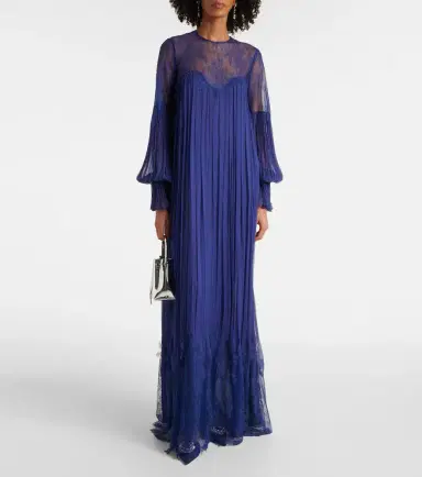Costarellos Renia chantilly lace gown | Thumbnail 2 Costarellos Renia chantilly lace gown | Thumbnail 2