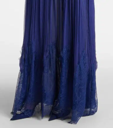 Costarellos Renia chantilly lace gown | Thumbnail 4 Costarellos Renia chantilly lace gown | Thumbnail 4