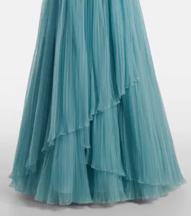 Costarellos Marinel plissé tulle gown | Thumbnail 5 Costarellos Marinel plissé tulle gown | Thumbnail 5