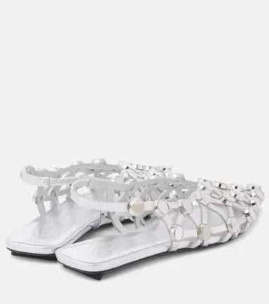 The Attico Grid leather ballet flats | Thumbnail 3 The Attico Grid leather ballet flats | Thumbnail 3