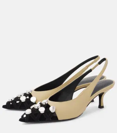 The Attico Fiona 50 embellished leather slingback pumps | Thumbnail 4 The Attico Fiona 50 embellished leather slingback pumps | Thumbnail 4