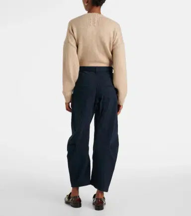 Nili Lotan Shon cotton twill barrel-leg pants | Thumbnail 4 Nili Lotan Shon cotton twill barrel-leg pants | Thumbnail 4