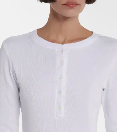 Nili Lotan Jordan Henley cotton T-shirt | Thumbnail 4 Nili Lotan Jordan Henley cotton T-shirt | Thumbnail 4