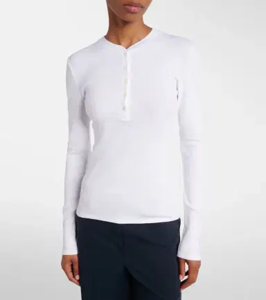 Nili Lotan Jordan Henley cotton T-shirt | Thumbnail 5 Nili Lotan Jordan Henley cotton T-shirt | Thumbnail 5