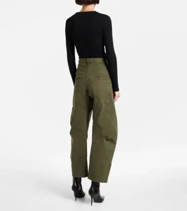 Nili Lotan Shon cotton twill barrel-leg pants | Thumbnail 3 Nili Lotan Shon cotton twill barrel-leg pants | Thumbnail 3