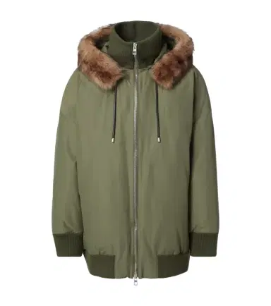 Loewe Shearling-trimmed technical puffer coat | Thumbnail 1 Loewe Shearling-trimmed technical puffer coat | Thumbnail 1