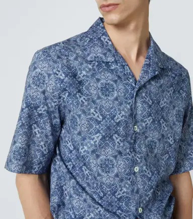 Brunello Cucinelli Printed cotton shirt | Thumbnail 3 Brunello Cucinelli Printed cotton shirt | Thumbnail 3