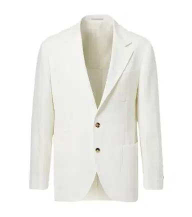 Brunello Cucinelli Single-breasted linen blazer | Thumbnail 1 Brunello Cucinelli Single-breasted linen blazer | Thumbnail 1