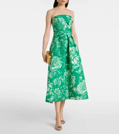 Monique Lhuillier Strapless silk gown | Thumbnail 2 Monique Lhuillier Strapless silk gown | Thumbnail 2
