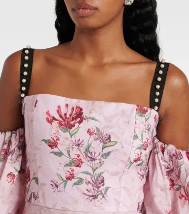 Agua by Agua Bendita Mercedes Wisteria floral linen midi dress | Thumbnail 5 Agua by Agua Bendita Mercedes Wisteria floral linen midi dress | Thumbnail 5