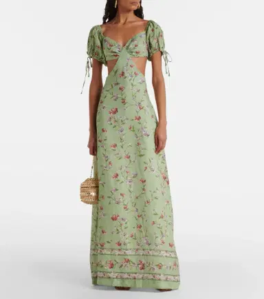 Agua by Agua Bendita Cielo Honeysuckle floral linen maxi dress | Thumbnail 2 Agua by Agua Bendita Cielo Honeysuckle floral linen maxi dress | Thumbnail 2