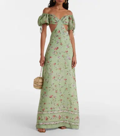 Agua by Agua Bendita Cielo Honeysuckle floral linen maxi dress | Thumbnail 5 Agua by Agua Bendita Cielo Honeysuckle floral linen maxi dress | Thumbnail 5