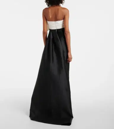 Monique Lhuillier Bow-detail asymmetric draped gown | Thumbnail 5 Monique Lhuillier Bow-detail asymmetric draped gown | Thumbnail 5