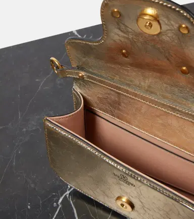 Valentino Garavani Locò Small metallic leather shoulder bag | Thumbnail 2 Valentino Garavani Locò Small metallic leather shoulder bag | Thumbnail 2